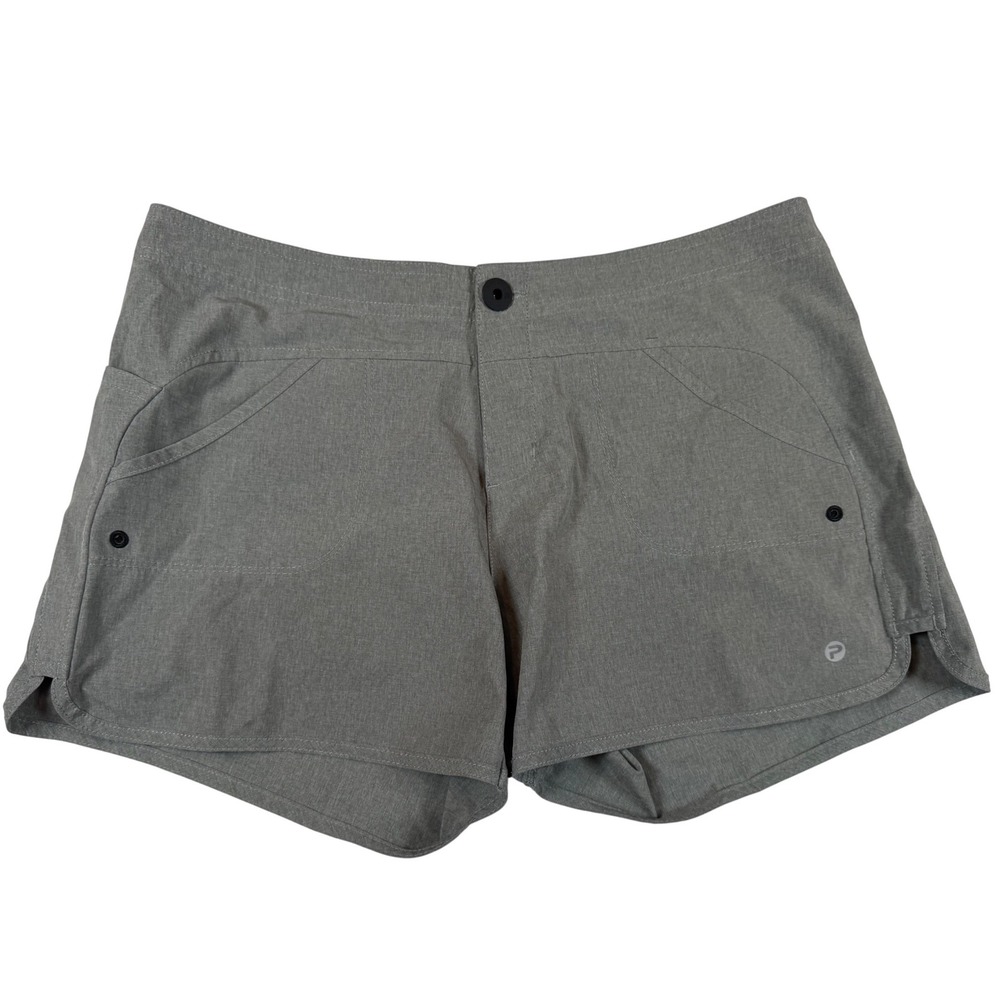 Pelagic Women Deep Sea Hybrid Shorts Gray Fishing Performance Stretch Board Sz 8